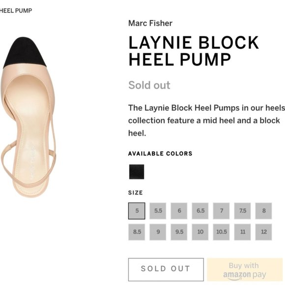 Marc Fisher Laynie Slingback Block Heel Pumps BNIB - Picture 7 of 14